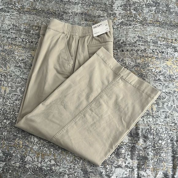 Khaki high rise wide leg pants - Picture 2 of 9